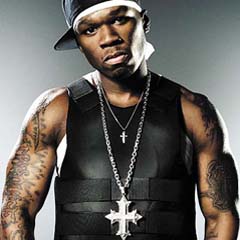 50 Cent wearing a Bullet Proof vest - something people on myspace may not need