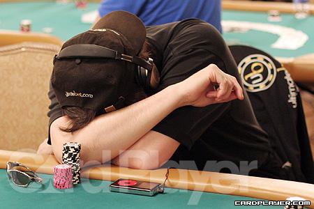 Phil Hellmuth distraught after a big loss