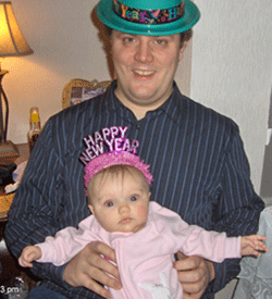 me making a goofy face with the cutest baby in the world, Julia Grace!